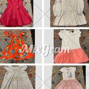 Lot/bundle toddler 3/4 dresses/tops 6pcs